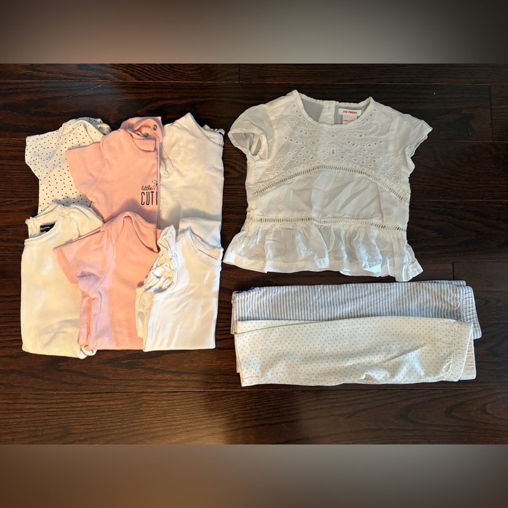 Lot of 9 Baby Clothes - Size 6-12 months